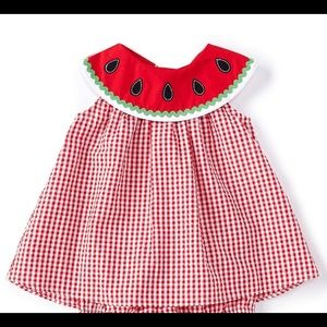 Baby Girls Watermelon Seersucker Dress